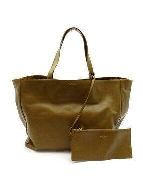 Saint Laurent Tote Bag Calfskin Suede Brown